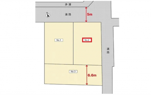 広島市中区江波東、土地の間取り画像です