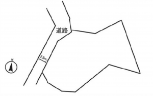 呉市上長迫町、土地の間取り画像です