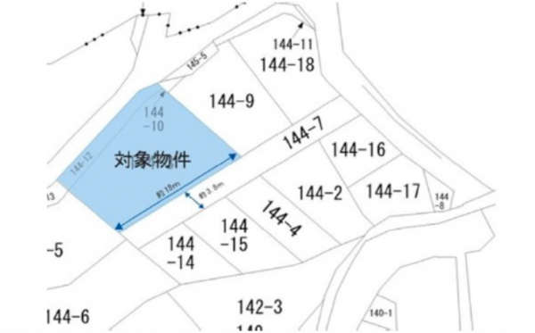 呉市上山田町、土地の間取り画像です