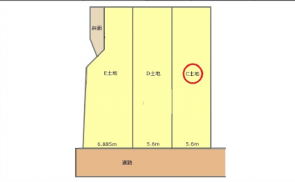 広島市西区井口、土地の間取り画像です