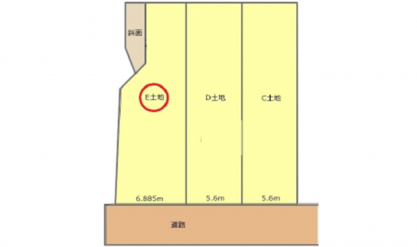 広島市西区井口、土地の間取り画像です
