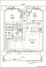 広島市西区井口鈴が台、マンションの間取り画像です