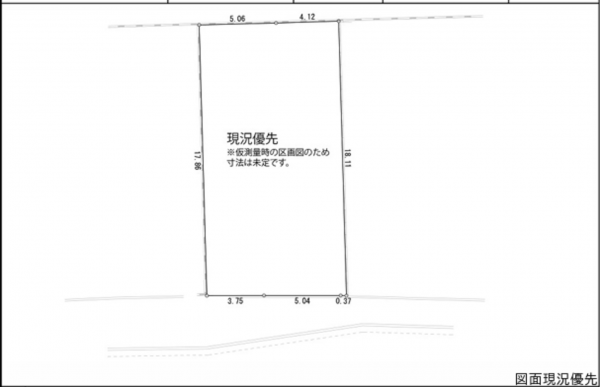 広島市南区日宇那町、土地の間取り画像です
