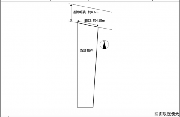 広島市南区日宇那町、土地の間取り画像です