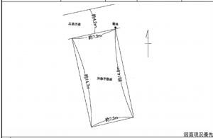 広島市南区東霞町、土地の間取り画像です