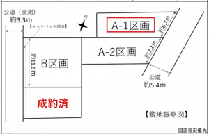 広島市南区翠、土地の間取り画像です