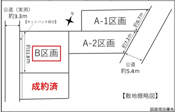 広島市南区翠、土地の間取り画像です
