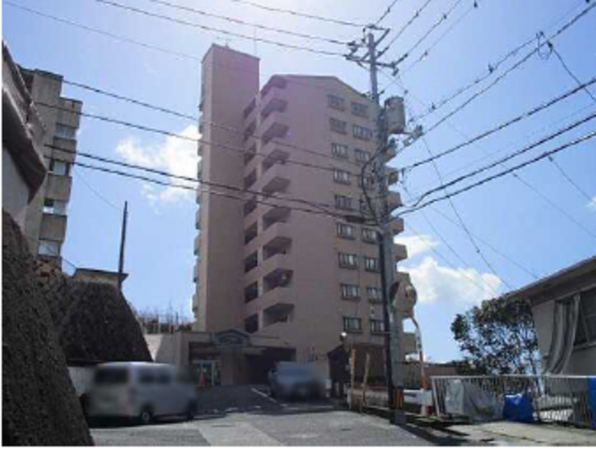 広島市東区牛田早稲田、マンションの外観画像です
