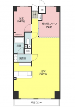 広島市東区牛田早稲田、マンションの間取り画像です