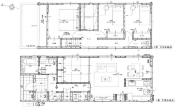 広島市東区馬木、新築一戸建ての間取り画像です