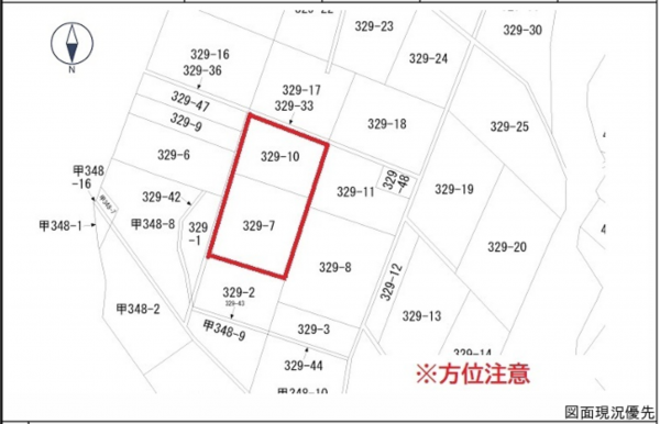 広島市南区元宇品町、土地の間取り画像です