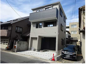 広島市南区青崎、新築一戸建ての外観画像です