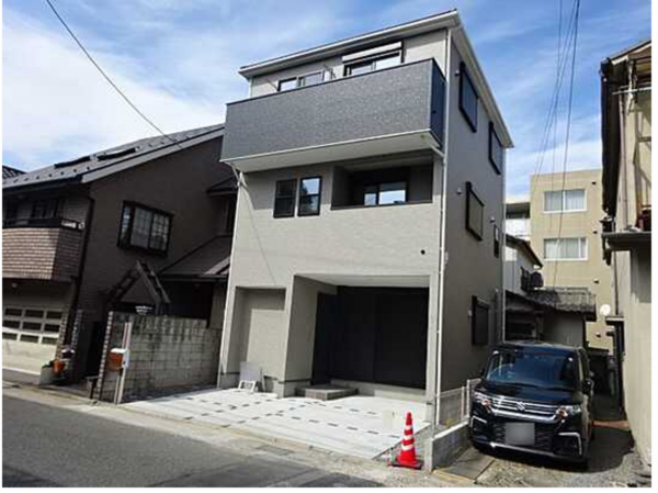 広島市南区青崎、新築一戸建ての外観画像です