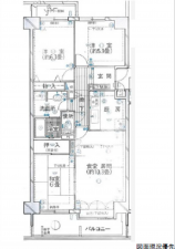 広島市西区井口台、マンションの間取り画像です