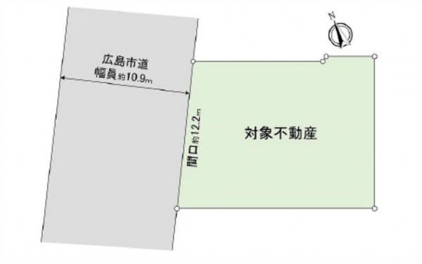 広島市西区打越町、土地の間取り画像です