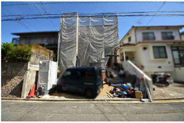 広島市東区上温品、新築一戸建ての外観画像です