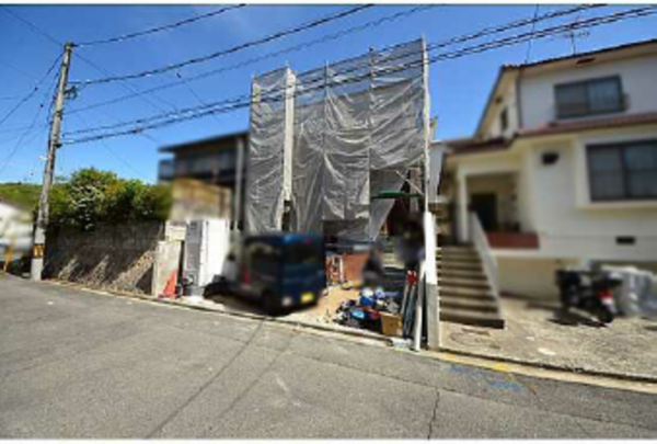 広島市東区上温品、新築一戸建ての外観画像です
