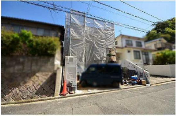 広島市東区上温品、新築一戸建ての外観画像です