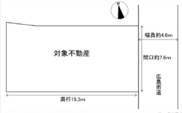 広島市東区温品、土地の間取り画像です