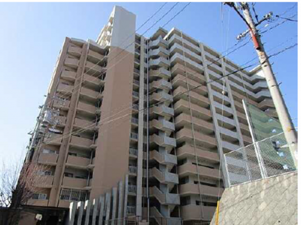 広島市東区東山町、マンションの外観画像です
