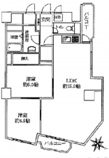 広島市東区光町、マンションの間取り画像です