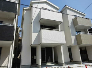 広島市南区宇品御幸、新築一戸建ての外観画像です
