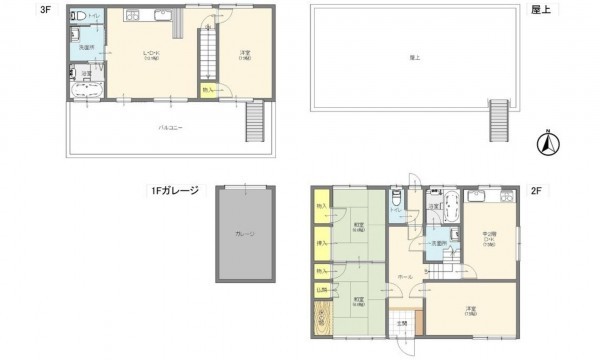 呉市広塩焼、中古一戸建ての間取り画像です