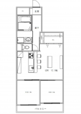 広島市東区戸坂新町、マンションの間取り画像です