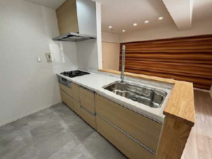 広島市東区戸坂新町、マンションのキッチン画像です