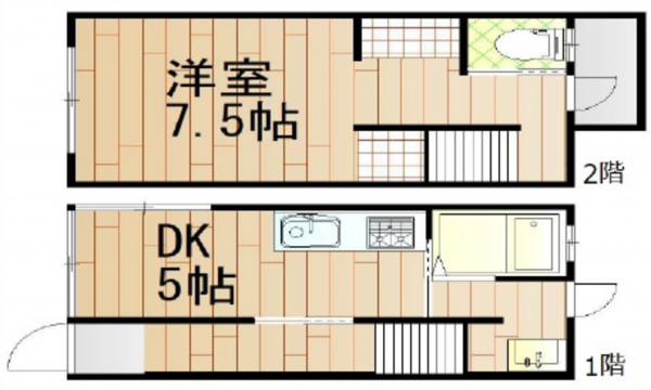 広島市西区観音新町、収益物件/住宅の間取り画像です