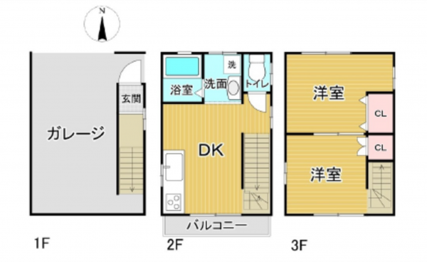 広島市東区戸坂山崎町、収益物件/住宅の間取り画像です