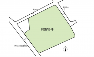 広島市東区馬木、土地の間取り画像です