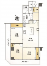 広島市西区己斐本町、マンションの間取り画像です