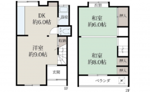 広島市西区庚午北、中古一戸建ての間取り画像です