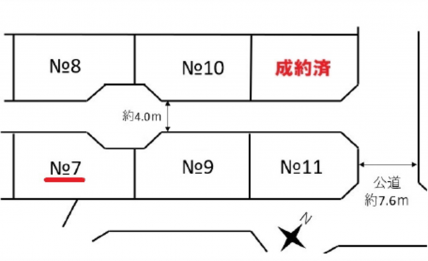 広島市西区庚午南、土地の間取り画像です