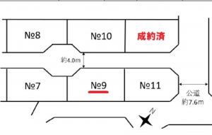 広島市西区庚午南、土地の間取り画像です
