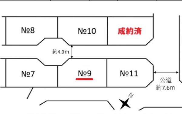 広島市西区庚午南、土地の間取り画像です