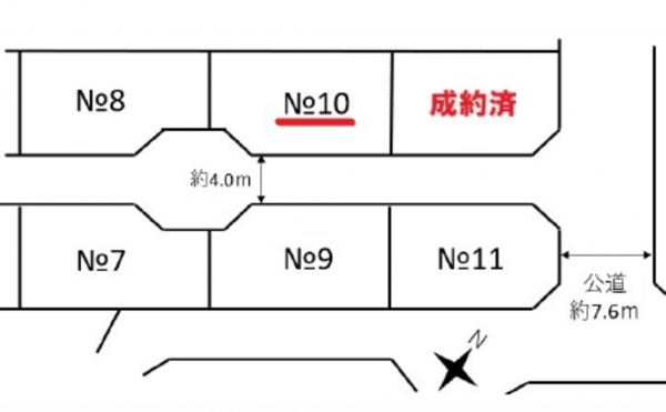 広島市西区庚午南、土地の間取り画像です