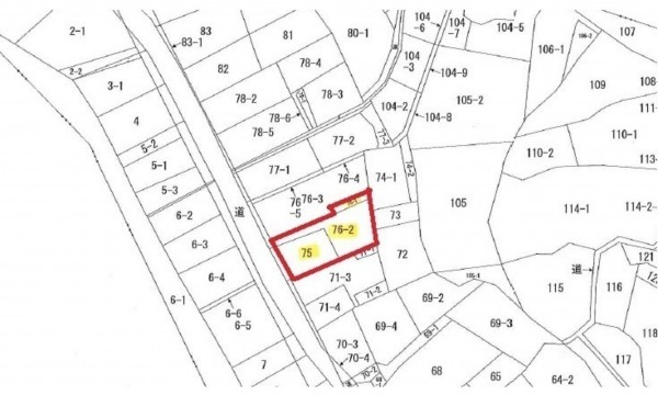 呉市警固屋、土地の間取り画像です