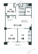 呉市天応西条、マンションの間取り画像です