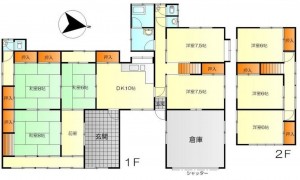 呉市郷原町、中古一戸建ての間取り画像です