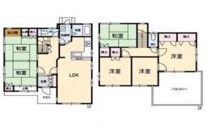 呉市神山、中古一戸建ての間取り画像です