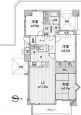 広島市西区新庄町、マンションの間取り画像です