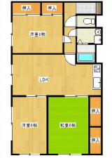 広島市西区高須、マンションの間取り画像です
