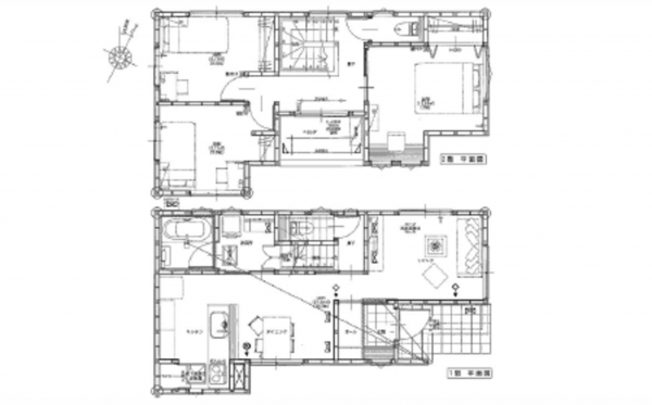 広島市西区高須、新築一戸建ての間取り画像です