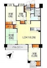 呉市広白石、マンションの間取り画像です