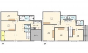 呉市広名田、中古一戸建ての間取り画像です