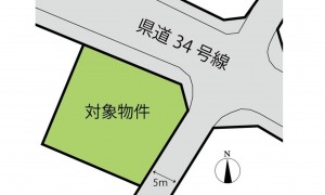 呉市安浦町中央北、土地の間取り画像です