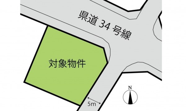 呉市安浦町中央北、土地の間取り画像です