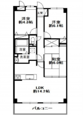 広島市西区田方、収益物件/マンションの間取り画像です